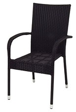 Wicker stapelstuhl schwarz - wicker,
