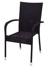 Wicker Stapelstuhl schwarz