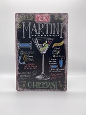 Blechschild Cocktail Martini