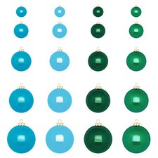 Christbaumschmuck Glas Weihnachtsbaumschmuck Christbaumkugeln Grün Blau Mix