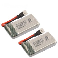 2x Lipo Akku 380mAh 1s 3,7V 25C für Hubsan X4  Galaxy Visitor Walkera Ladybird 