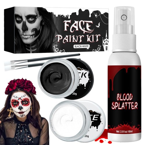 Halloween schminke schwarz - halloween,