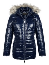 Marken Jacke marine Glanzoptik