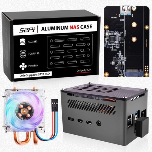 Aluminium nas gehäuse mit - aluminium,