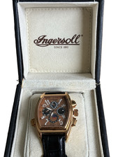 Bossart, Automatikuhr, Armbanduhr,  Schwarzes Lederarmband, Ingersoll