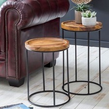 FineBuy 2er Set Beistelltische