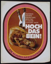 Werbe Aufkleber - AOK Krankenkasse Eisbein - 10x13cm - Vintage 70er 80er