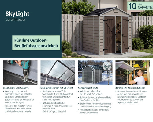 Gartenhaus skylight 6x8 - gartenhaus,