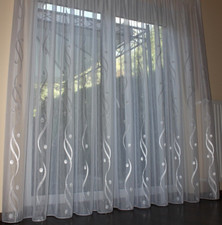 NEU Moderner & Hochwertiger Gardinen Stoff Scherli Bleiband METERWARE