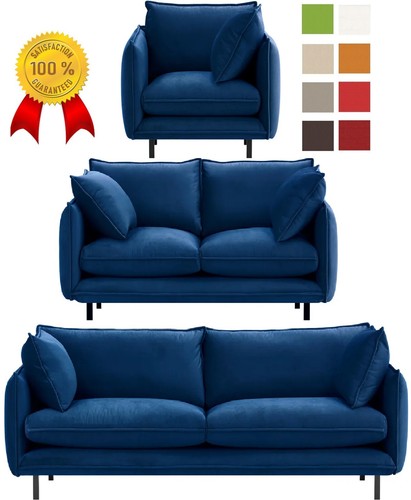 Blau blue samt set - samt, 1+2+3