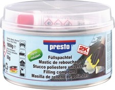 Presto 600214 Polyester Füllspachtel Ziehspachtel 2kg prestolith inkl.Härter 50g