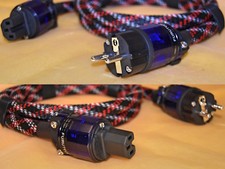 Highend Netzkabel ViaBlue X-40 Silver 3x4,0 mm²,  Furutech Rhodium 1 x 0,75 m