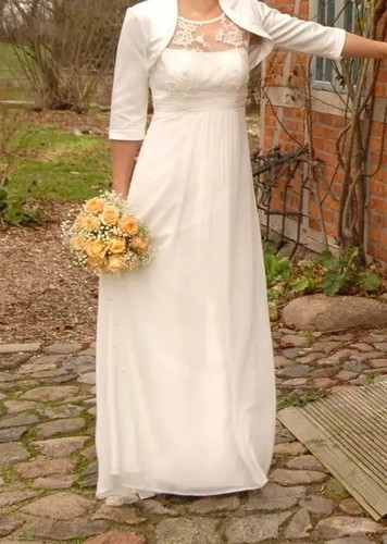 Weisses langes brautkleid mit - langes,