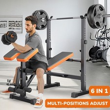 Ergonomisch Hantelbank Kraftstation Trainingsbank Verstellbar Bankdrücken Set DE