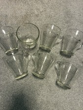 7 Glasbecher Gläser mit Henkel Dessert Tee Kaffee