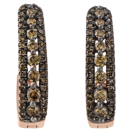 10k rose goldbraunes diamant - rose,