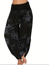 Damen Blumenhose Pumphose