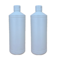 2x Leere Plastikflaschen 1 Liter HDPE Kunststoffflaschen 1000 ml inkl. Deckel