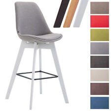 Barhocker Metz Stoff Thekenstuhl Stoffbezug Holzgestell Tresenhocker mit Lehne