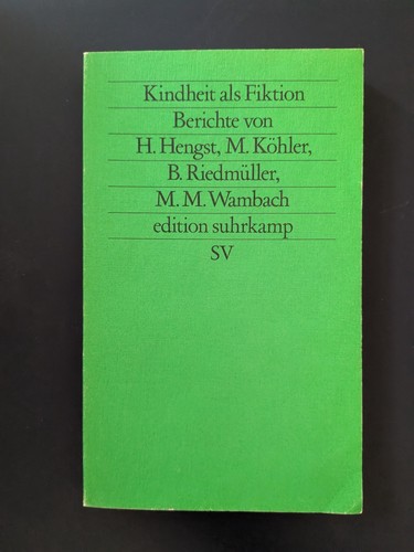 Kindheit als fiktion - als, edition