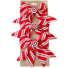 Rot weiß gestreifte Schleife