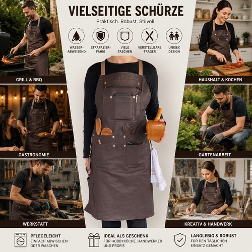 Bbq grillschürze lederoptik - bbq,