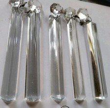 30 St antike Dreiecks Stangen aus Kristallglas für Kronleuchtet ca. 10, 3cm 1Lo