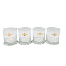 MARTINI Gläser 8,1 cm Bar Cocktail Vintage Retro Glas 4er Set Likörgläser Gold