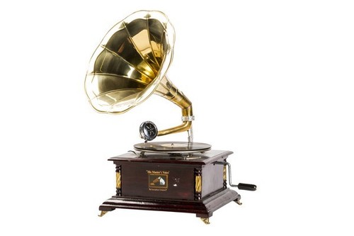 Grammofon mit trompete aus - trompete,
