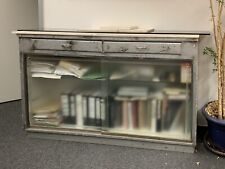 alter apothekerschrank, 135x100x37, Glas, Holz, silber, kl. Beschädigungen