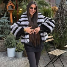 Damen Natur Chinchilla Echt