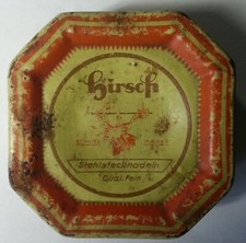 Alte Dose Blechdose Hirsch Stahlstecknadeln  – antik –