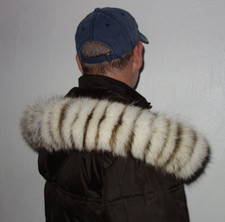 Blaufuchs Pelz Kapuze Kragen