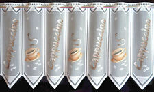 Kaffee Scheibengardine in 14 Breiten Bistrogardine Cappuccino Küchengardine Neu