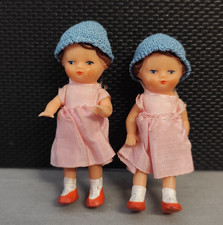 ARI Püppchen 2 Stück DDR 50er-60er Jahre - Puppenhaus Zubehör- ca 8cm- Vintage