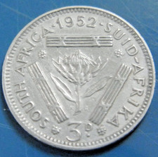 Südafrika 3 Pence 1952
