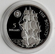 Niue 5 Dollars 1992 The Bounty, Silber