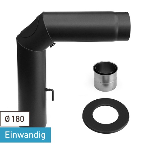 Rauchrohr ofenrohr set schwarz - ofenrohr-set,