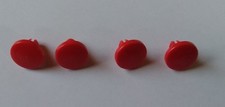 Playmobil Eisenbahn Ersatzteil - 4x rote Puffer ältere Bauart für Wagen + Loks
