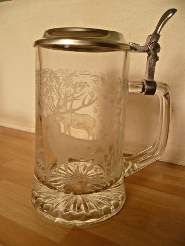 Glas bierkrug mit - bierkrug,