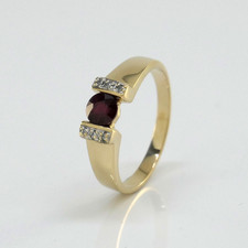 Ring in 375/-9k. Gelbgold mit
