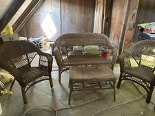 Korbmöbel set sessel bank - set, 2