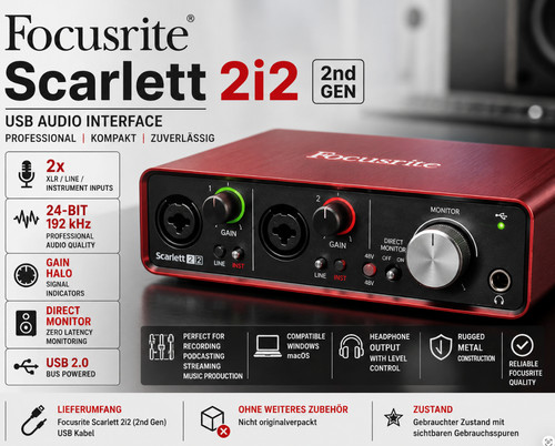 Focusrite scarlett 2i2 2th gen - scarlett,