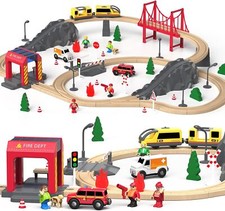 Holzeisenbahn set teilen - set, 72-teilen