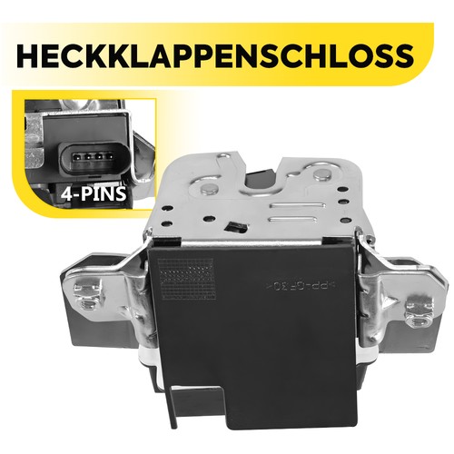 Polig heckklappenschloss - 4-polig,