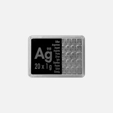 Valcambi 20x 1g Tafelsilber in CombiBar-Kapsel 999.9 Feinsilber *Neuware*