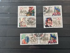 DDR 1982 3 Zusammendrucke Sorbische Volksbräuche ESST gestempelt