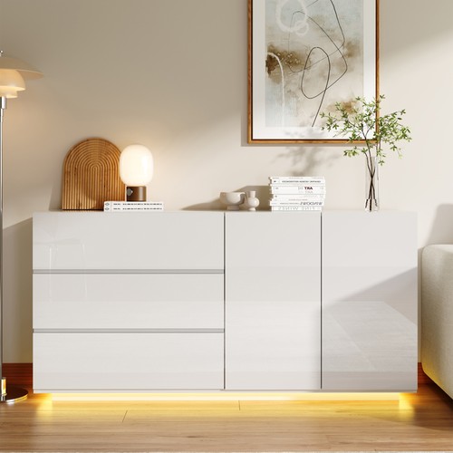 Sideboard hochglanz 160cm mit - hochglanz,