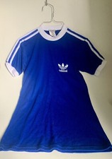 Vintage altes Shirt Trikot Adidas blau-weiss Größe 52 / M blau