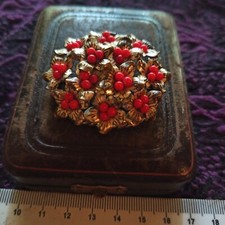 Antike Brosche Art Deco Blumen